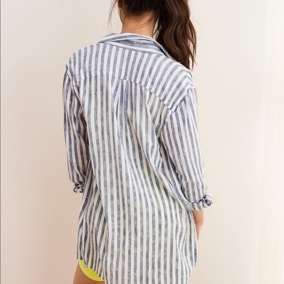 Aerie striped beach button down shirt - Picture 3 of 8